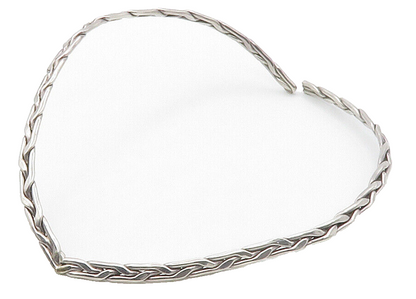 MEXICO 925 Sterling Silver  Vintage Dark Tone Wheat Collar Necklace  NE2414