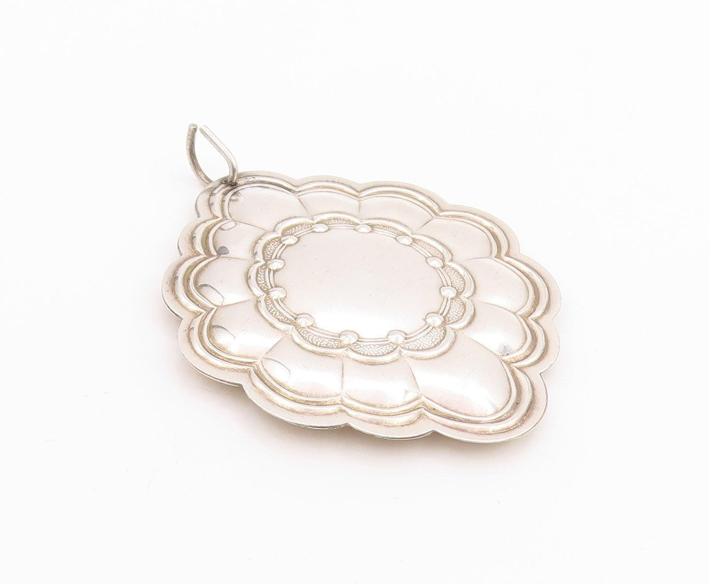 925 Sterling Silver Vintage Pendant 1984 TOWLE Antique Flower Bouquet  PT24710