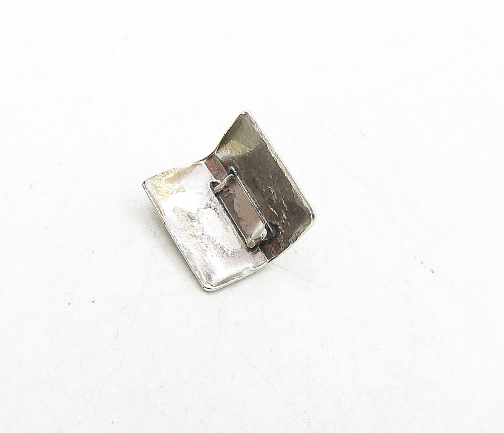925 Sterling Silver  Vintage Petite Dark Tone Open Book Motif Pendant  PT6807