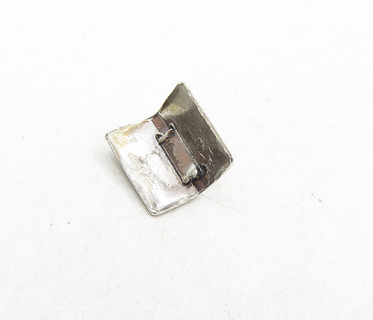 925 Sterling Silver  Vintage Petite Dark Tone Open Book Motif Pendant  PT6807