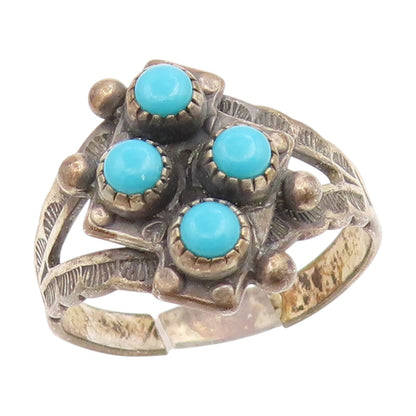 925 Sterling Silver Vintage Ring SOUTHWESTERN Turquoise Band  Sz 5.5  RG34910