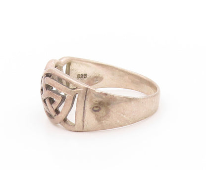 925 Sterling Silver Vintage Ring Cutout Celtic Knots Band  Sz 12.5  RG33011