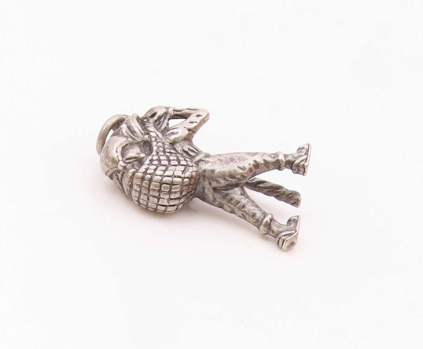 925 Silver  Vintage Walking Man With Sombrero Stick & Rebozo Pendant  PT21793