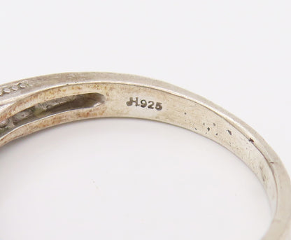 925 Sterling Silver  Vintage Princess Cut CZ Wedding Ring Sz 10.25  RG26637