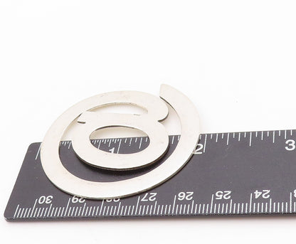 925 Sterling Silver Vintage Book Mark Minimalist @ Symbol Maze Cut Out  TR3972