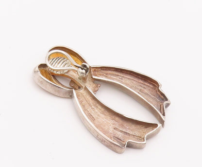 925 Sterling Silver Earrings ROBERT WINC Angle Wings Christmas Ornament  EG12849