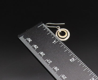 14K GOLD & 925 Silver  Vintage Two Tone Hoop Drop Singles Lot Earrings EG12050