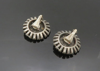 925 Sterling Silver  Vintage Antique Floral Non Pierce Earrings  EG10118