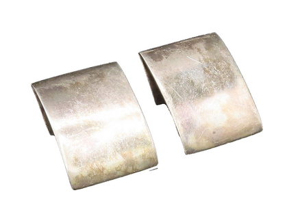 ALWAND VAHAN 925 Silver  Vintage Minimalist Flat Rectangle Earrings  EG11937