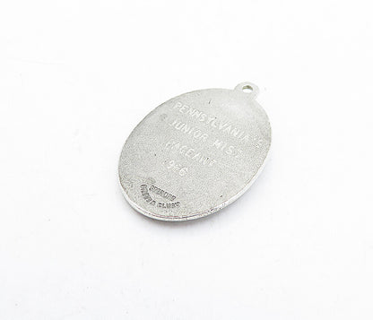 925 Sterling Silver  Vintage Junior Miss Pageant 1966 Oval Pendant  PT3659