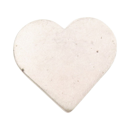 925 Sterling Silver Vintage Brooch Minimalist Solid Love Heart Design  BP11922