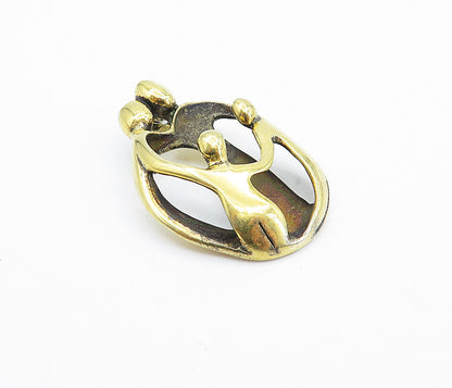 CAROLYN POLLACK RELIOS 925 Silver  Shiny Modernist Family Love Pendant  PT4189