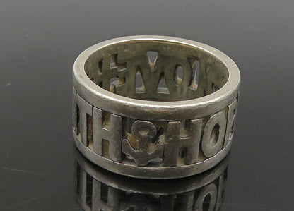AVERY 925 Sterling Silver   Vintage Faith Hope & Love Band Ring Sz 6  RG23182