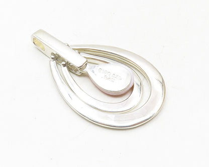 ESPO 925 Sterling Silver  Dangling Tear Drop Mother Of Pearl Pendant  PT7651