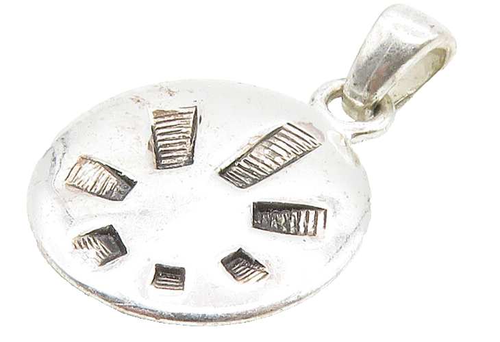 925 Sterling Silver  Shiny Petite Be The Change Etched Quote Pendant  PT12128