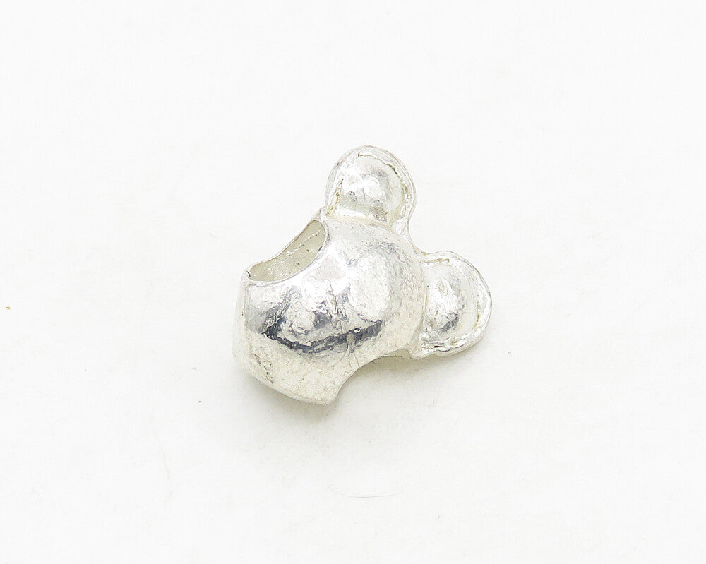 925 Sterling Silver  Vintage Shiny Petite Mickey Mouse Slide Pendant  PT15525