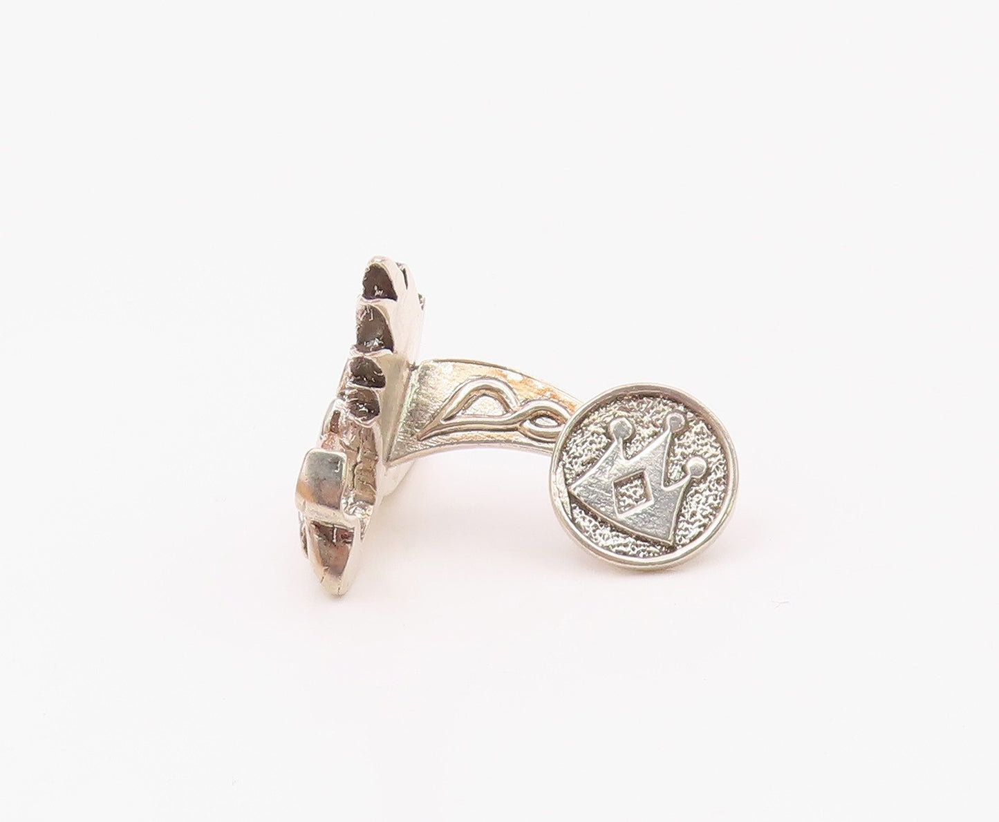 925 Sterling Silver  Vintage Cartoon Figure With Flowing Hair Cufflinks TR3333