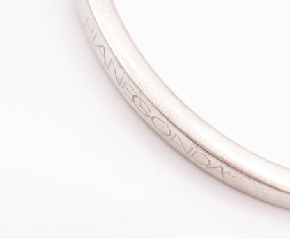 925 Sterling Silver Vintage Pendant PIANEGONDA Minimalist Large Ring  PT22905