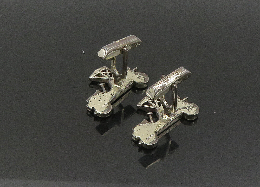 925 Sterling Silver  Vintage Antique Old Fashioned Car Cufflinks  TR3023