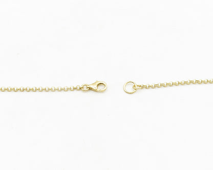 925 Silver  Vintage Genuine Diamonds Shiny Gold Plated Chain Necklace  NE3131