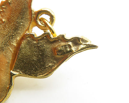 925 Sterling Silver  Vintage Shiny Diamond Cut Flying Eagle Pendant  PT14831