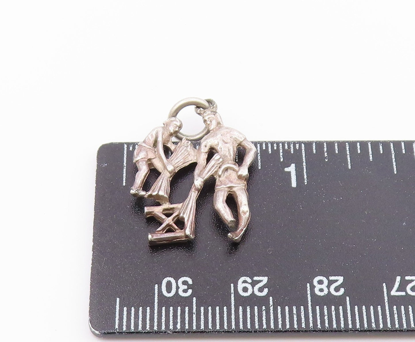 925 Sterling Silver  Vintage Fifth Commandment Religious Pendant  PT16729