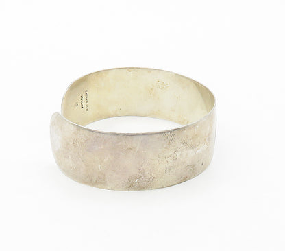 S. KIRK & SON 925 Silver  Vintage Shiny DJ Initials Cuff Bracelet  BT6304