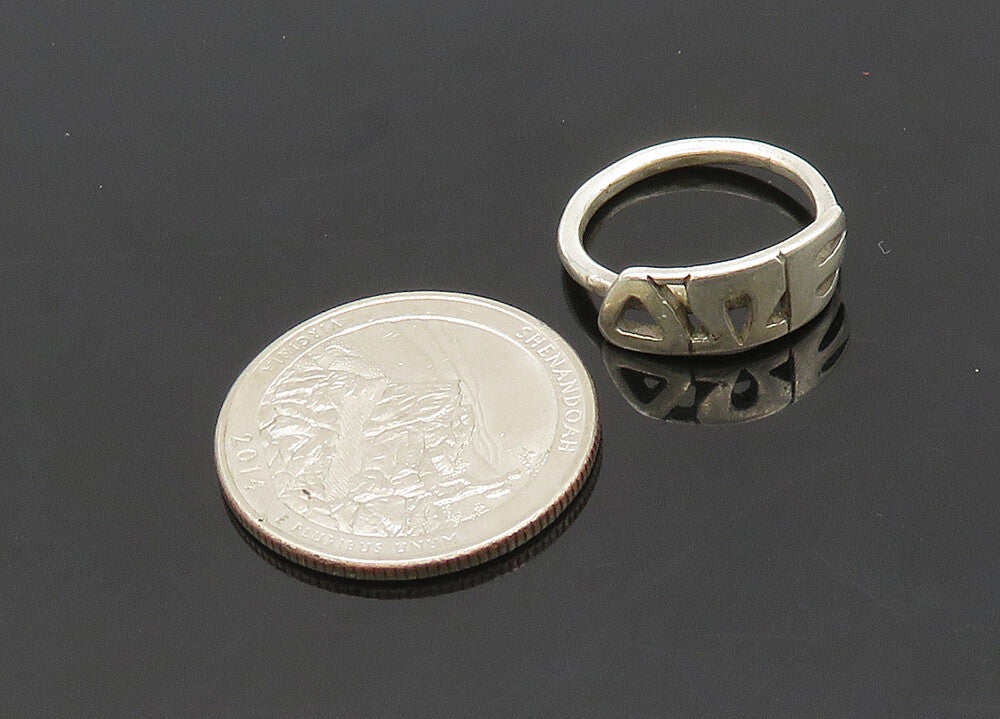 925 Sterling Silver  Vintage Delta Omega Epsilon Petite Band Ring Sz 4 RG20990