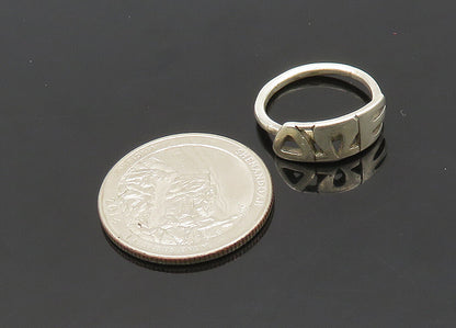 925 Sterling Silver  Vintage Delta Omega Epsilon Petite Band Ring Sz 4 RG20990
