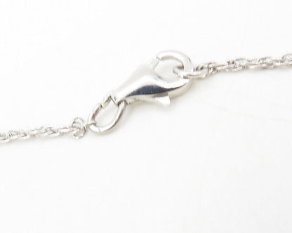 925 Sterling Silver  Genuine Diamonds Shiny Twist Chain Necklace  NE1940