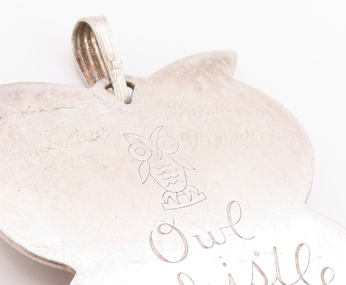 925 Sterling Silver Vintage Pendant REED & BARTON Classic Owl Whistle  PT26296