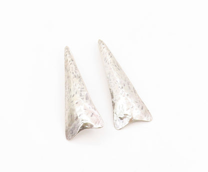 925 Sterling Silver Vintage Earrings OR PAZ ISRAEL Hammered Dangles  EG13963