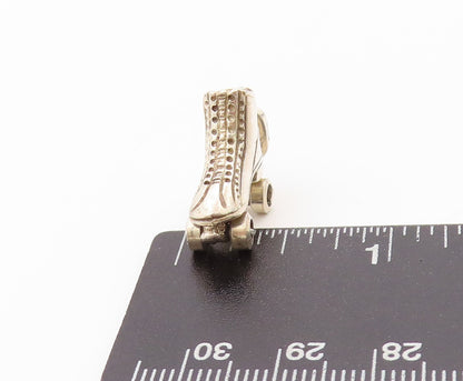 925 Sterling Silver Vintage Pendant Skating Shoe With Wheels Charm  PT24114