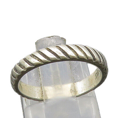 CAROLYN POLLACK 925 Silver  Vintage Petite Twist Round Band Ring Sz 6  RG21615