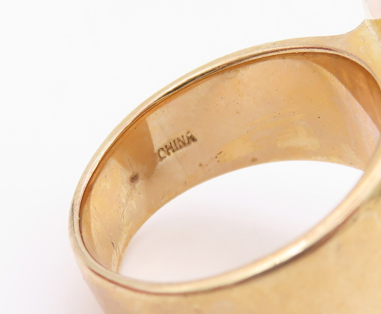 925 Sterling Silver Vintage Ring Gold Plated Classic Opal Band  Sz 7  RG36404
