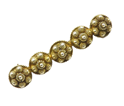 925 Sterling Silver  Vintage Wire Twist Floral Motif Bar Brooch Pin  BP7592