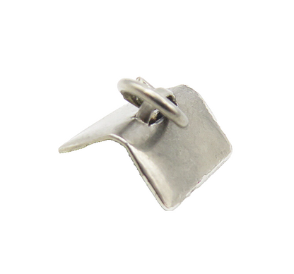 925 Sterling Silver  Vintage Petite Dark Tone Open Book Motif Pendant  PT6807