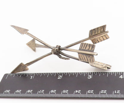 925 Sterling Silver Vintage Southwestern Dark Tone Cutout Arrow Stand TR3897