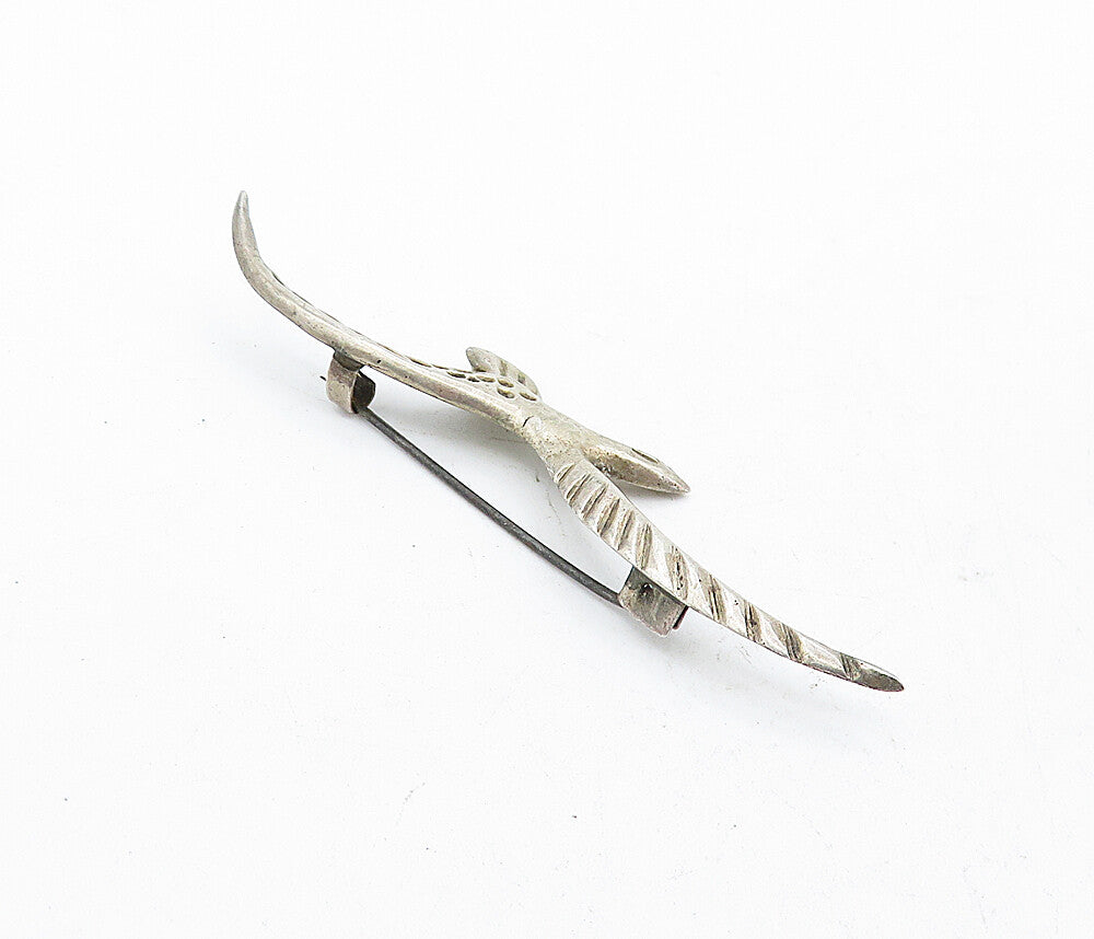 MEXICO 925 Sterling Silver  Vintage Petite Flying Bird Brooch Pin  BP2040