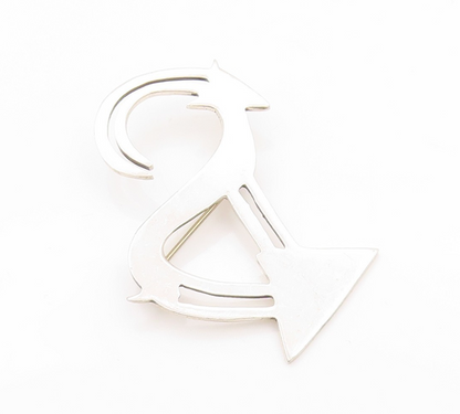 925 Sterling Silver Vintage Brooch FORBES Marine Creature With An Anchor BP11606