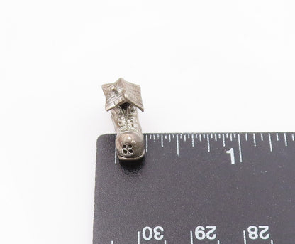 925 Sterling Silver  Vintage Boot House Family Pendant (OPENS)  PT15885