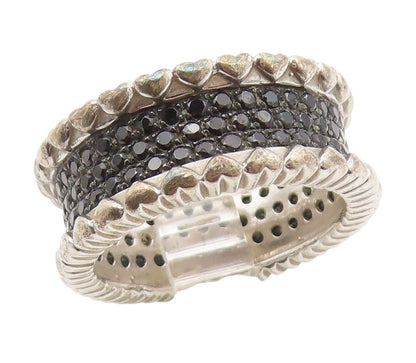 925 Sterling Silver Vintage Ring Spinel Multi Row Eternity Band  Sz 7  RG34628