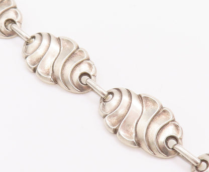 925 Sterling Silver Vintage Bracelet CARL RUOPOLI Swirly Design Carved  BT10476