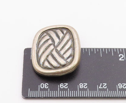 SPRATLING 925 Sterling Silver  Vintage Brutalist Rope Carve Brooch Pin BP10408