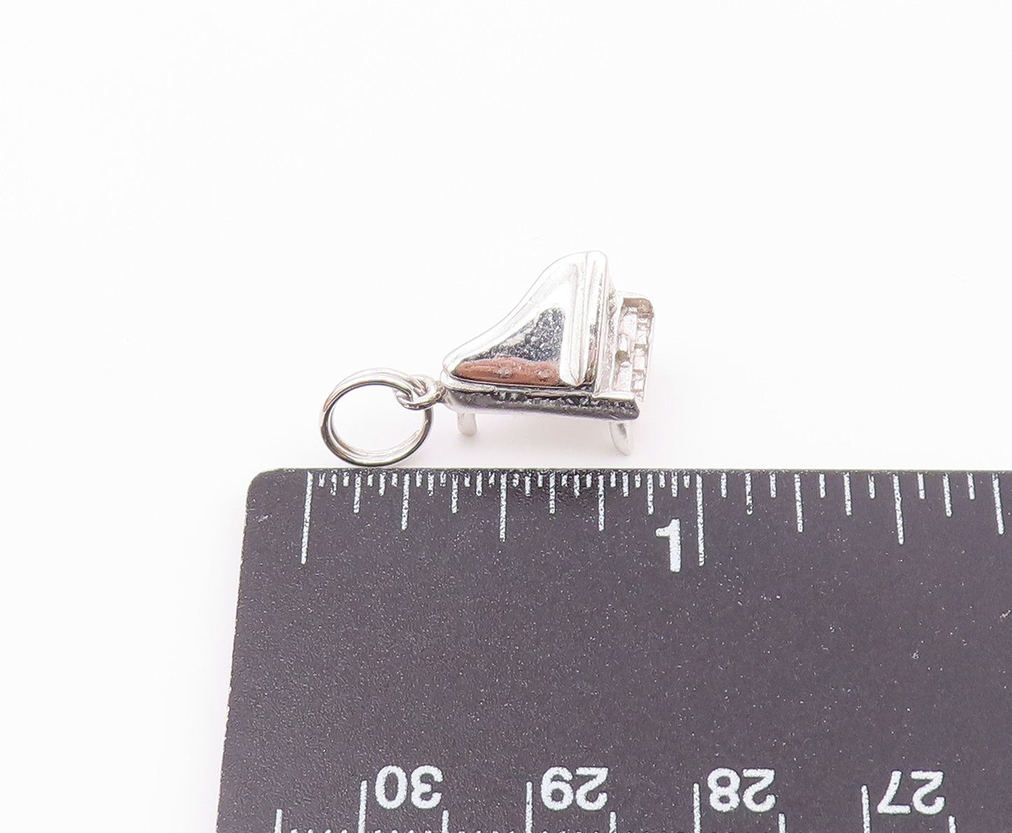 925 Sterling Silver  Vintage Shiny Grand Piano Musician Motif Pendant  PT18819