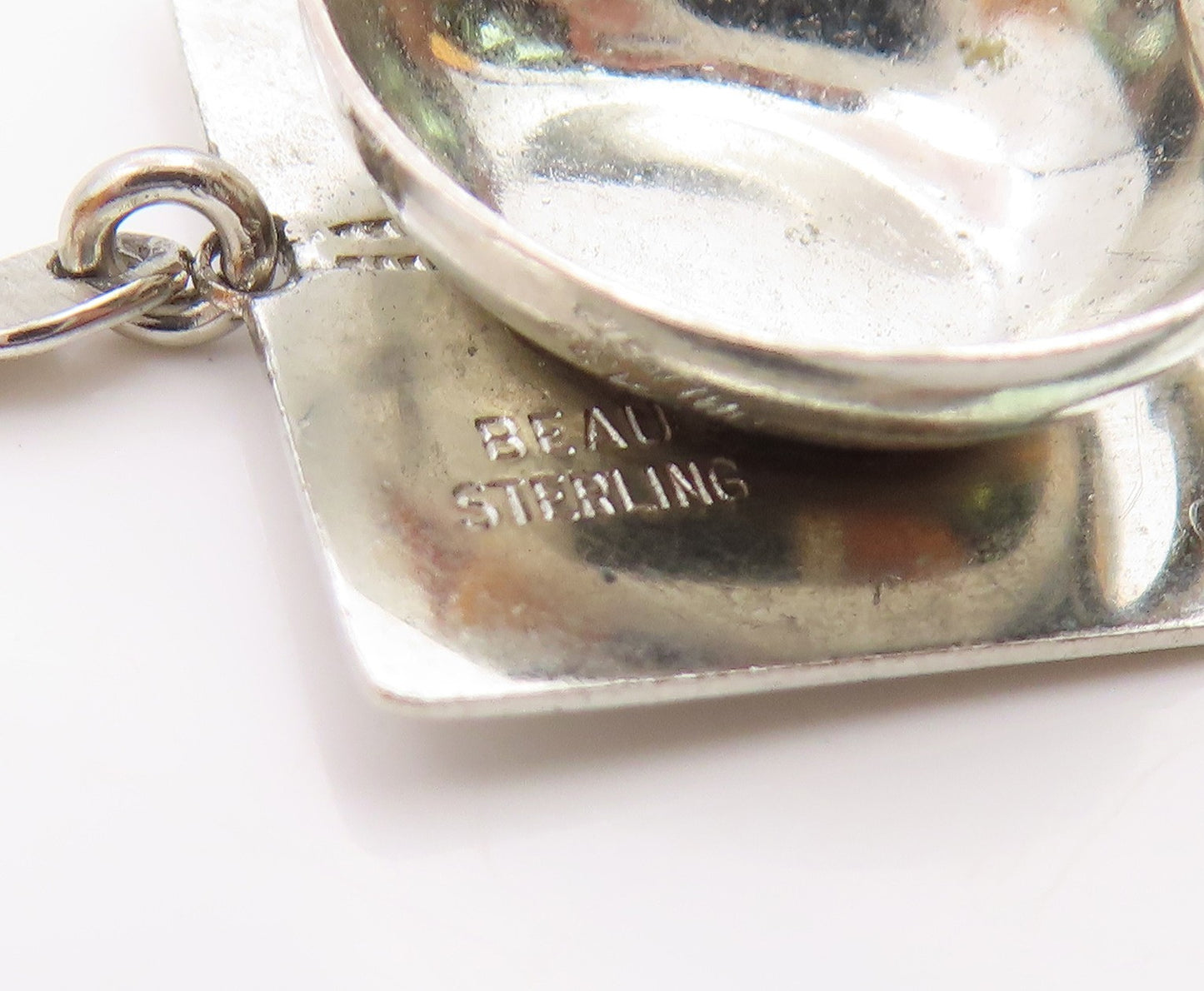 BEAU 925 Sterling Silver  Vintage Shiny Graduation Cap Pendant  PT17348