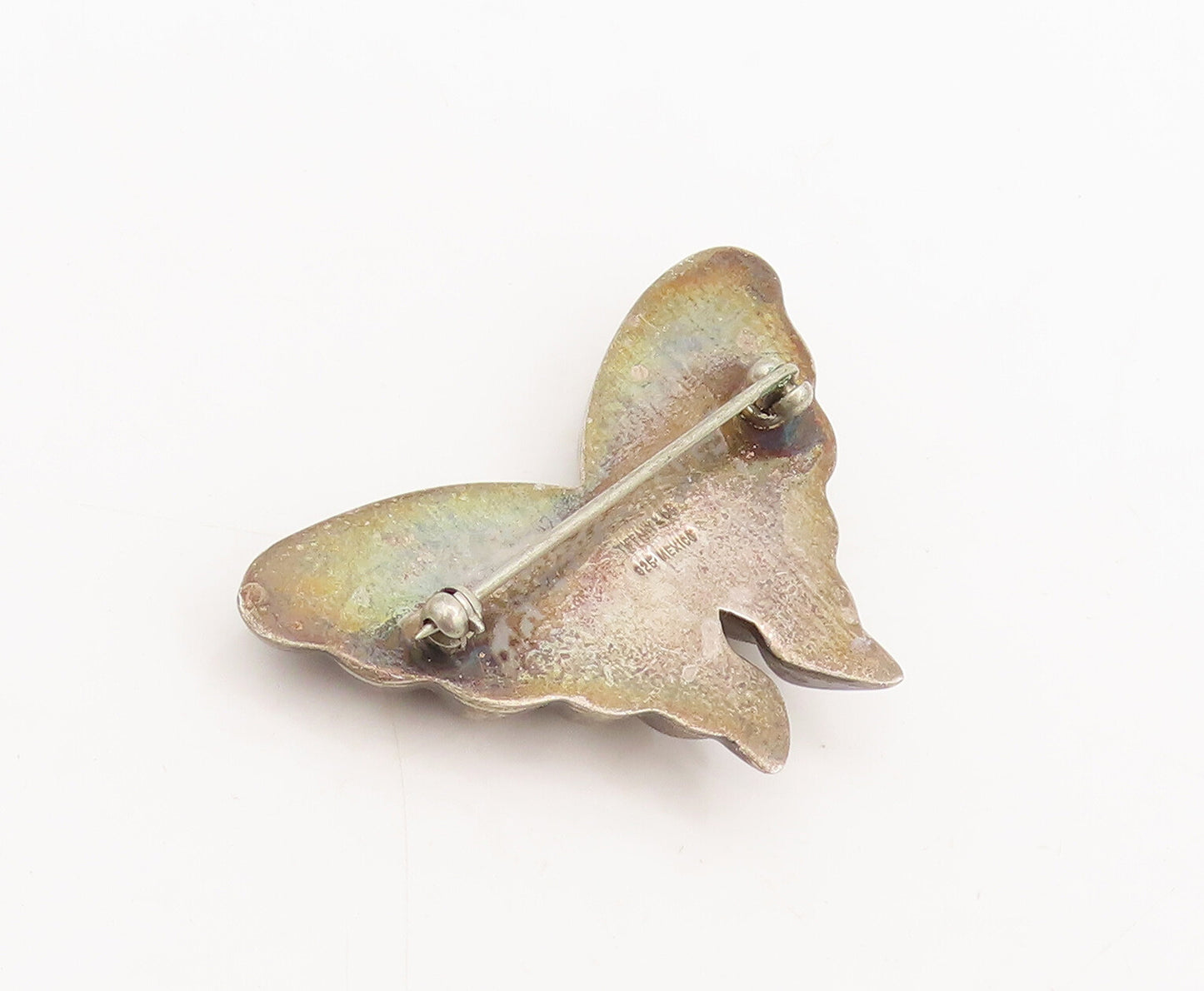 925 Sterling Silver Vintage Brooch Pin TIFFANY MEXICO Puffed Butterfly  BP10559