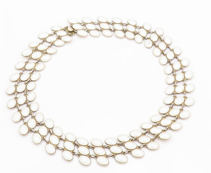 925 Sterling Silver Vintage Necklace NORWAY Designer Enameled Sea Shells  NE4481