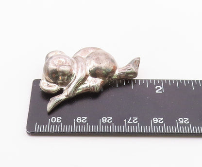 MEXICO 925 Sterling Silver  Vintage Shiny Hollow Koala Bear Brooch Pin  BP8630