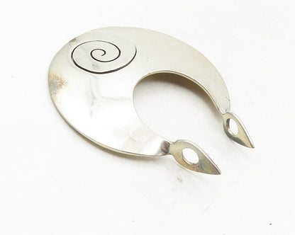 DDD MEXICO 925 Sterling Silver  Vintage Spiral Cutout Detail Pendant  PT7763